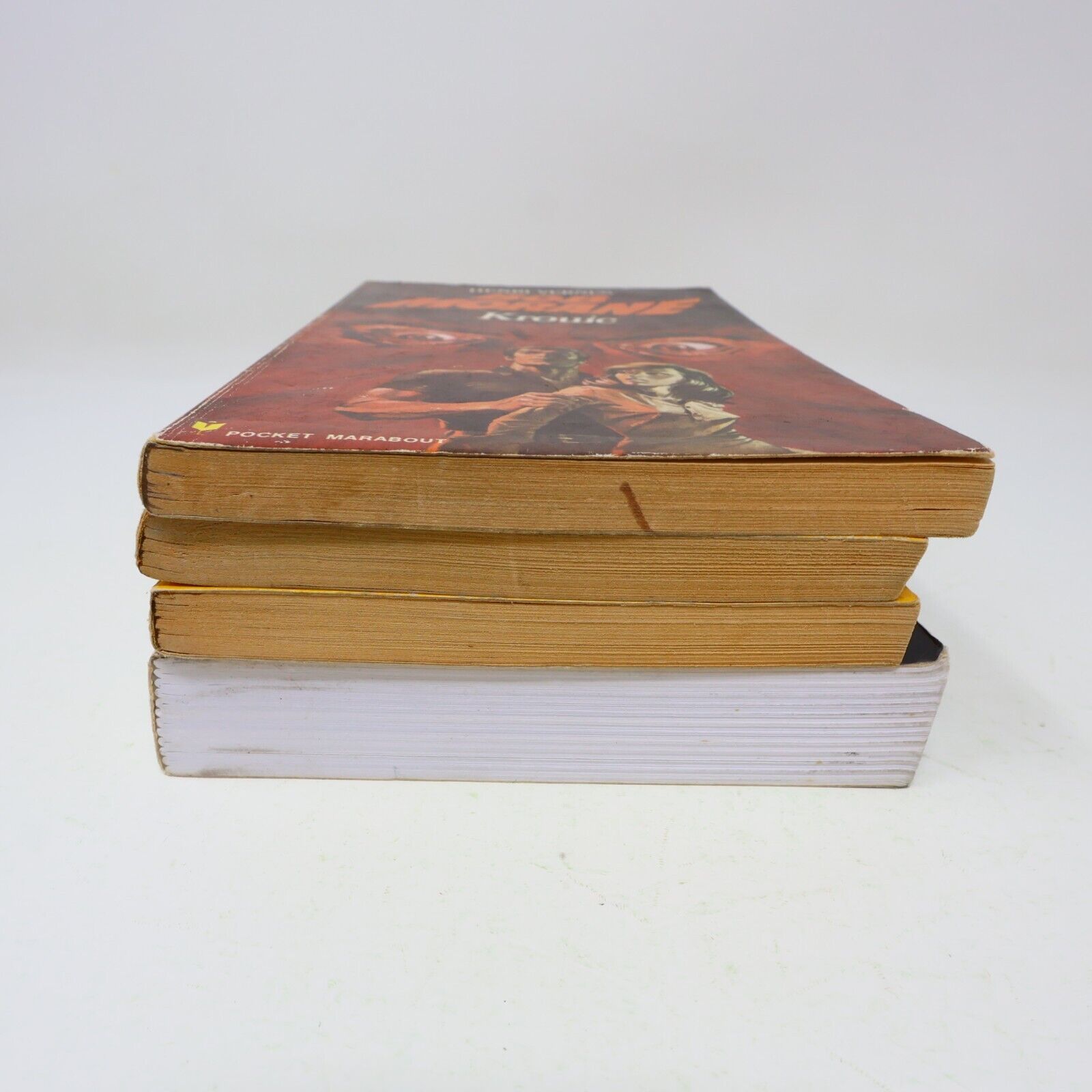Lot 4 Livres Bob Morane Henri Vernes Marabout/Ananké Ombre Jaune Krouic French