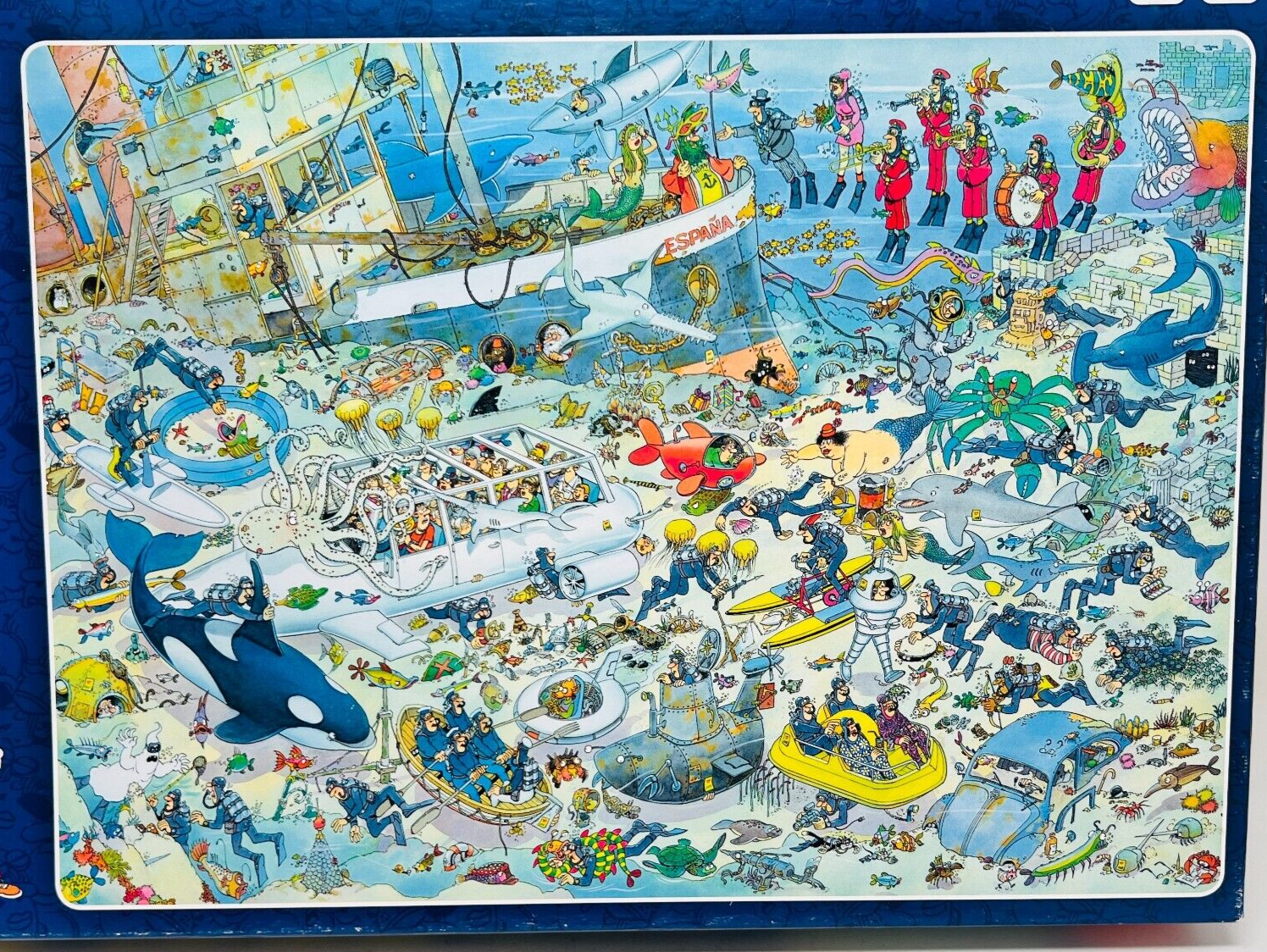 Deep Sea Fun Jumbo 17079 Complete Jigsaw Puzzle by Jan Van Haasteren 1000 Pieces