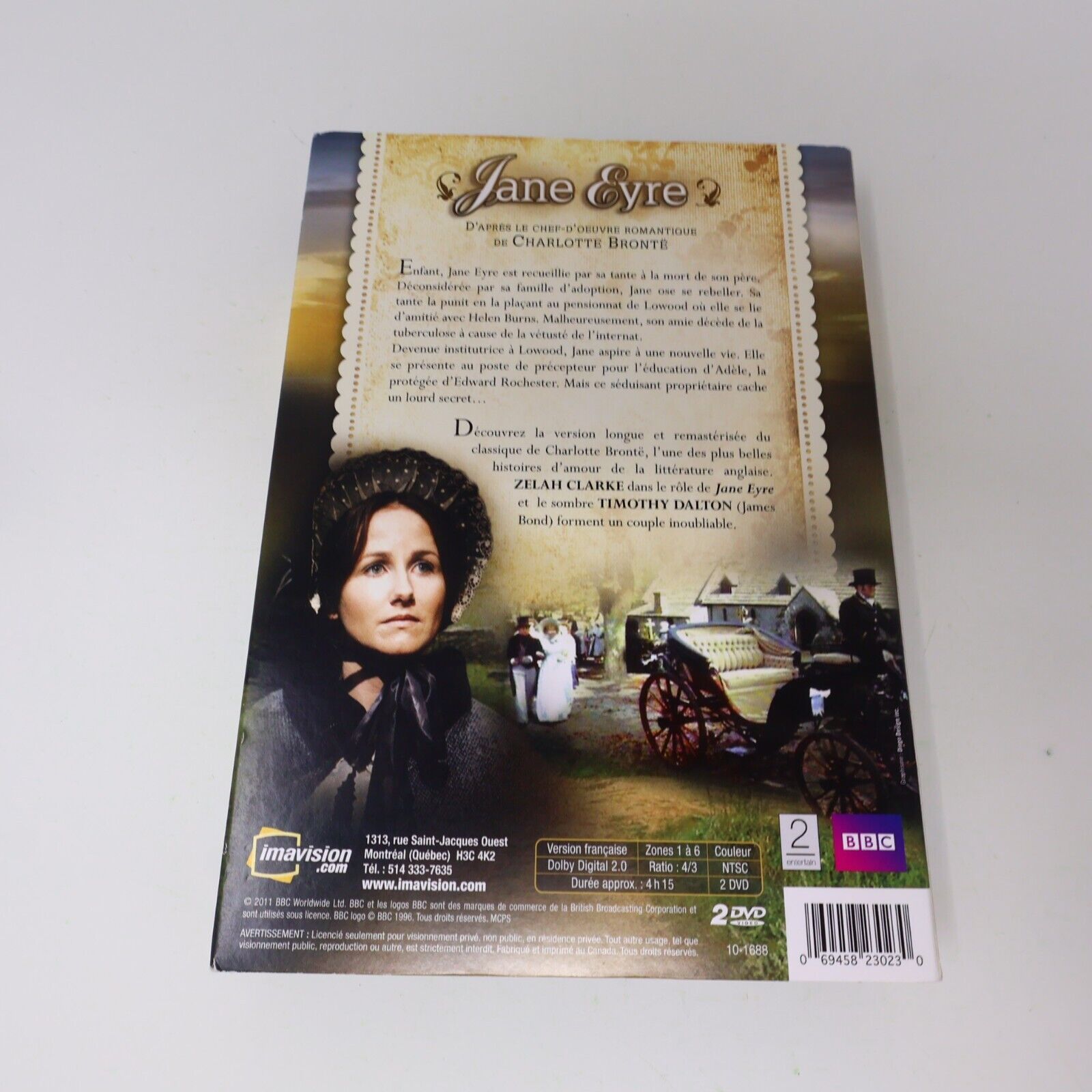 Jane Eyre DVD BBC Français French NTSC Tested Timothy Dalton Zelah Clarke Bronte