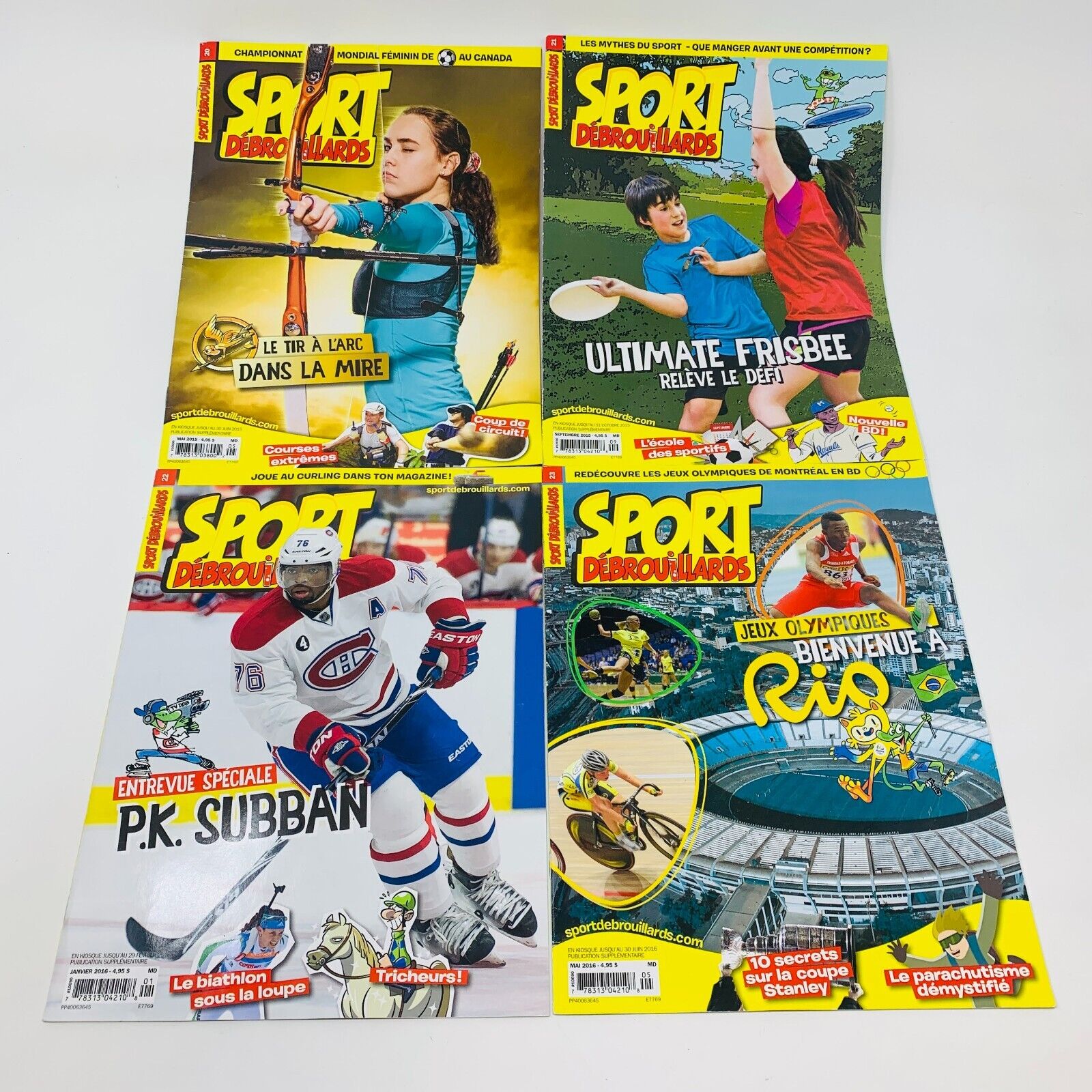 Sport Débrouillards 12 Magazines Enfants Français 2012-16 Années Incomplètes Lot