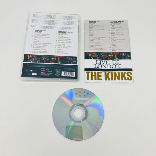 The Kinks Live in London 1973-1977 NTSC DVD Tested Oct-2010 Immortal Music Band