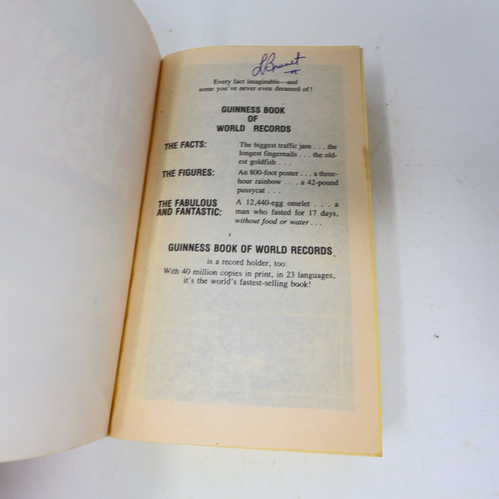 1981 Guinness Book of World Records Norris Mcwhirter Bantam Reference 1st Print
