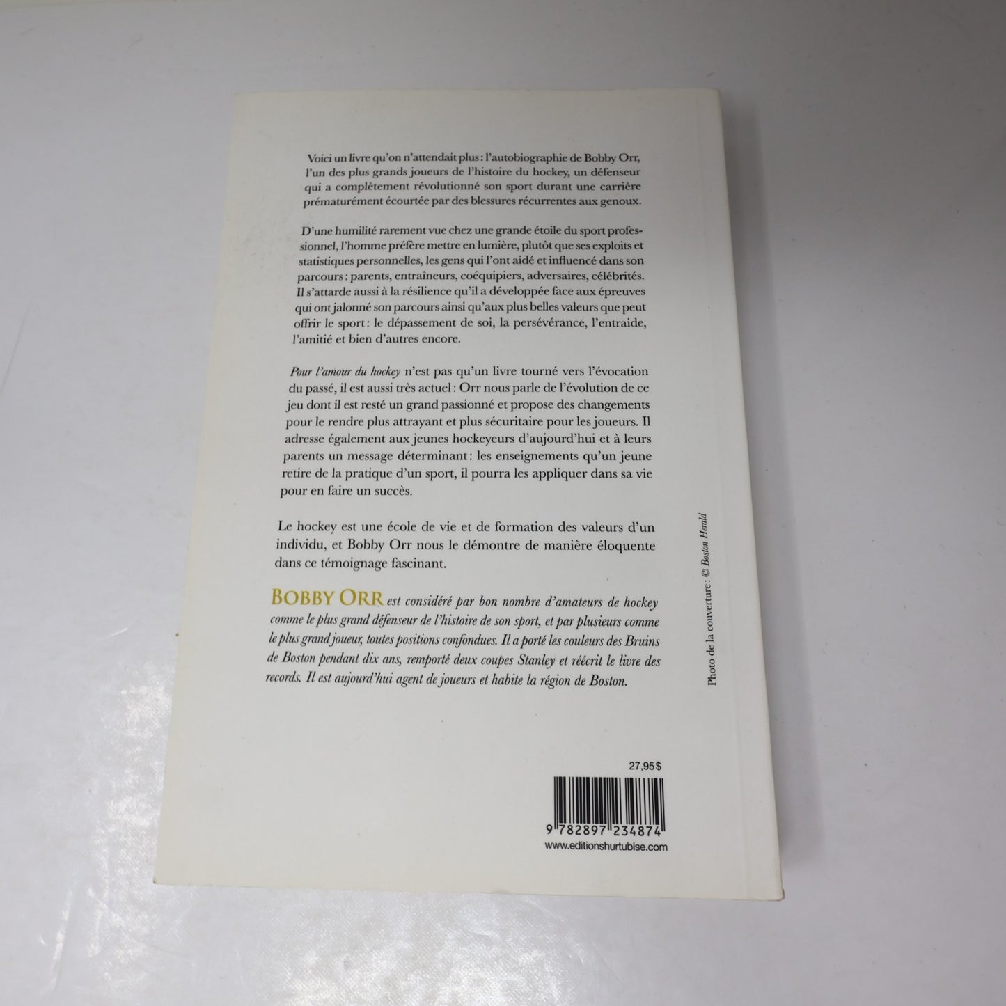 Pour l'Amour du Hockey l'Histoire de Bobby Orr Hurtubise 2014 PB Français French