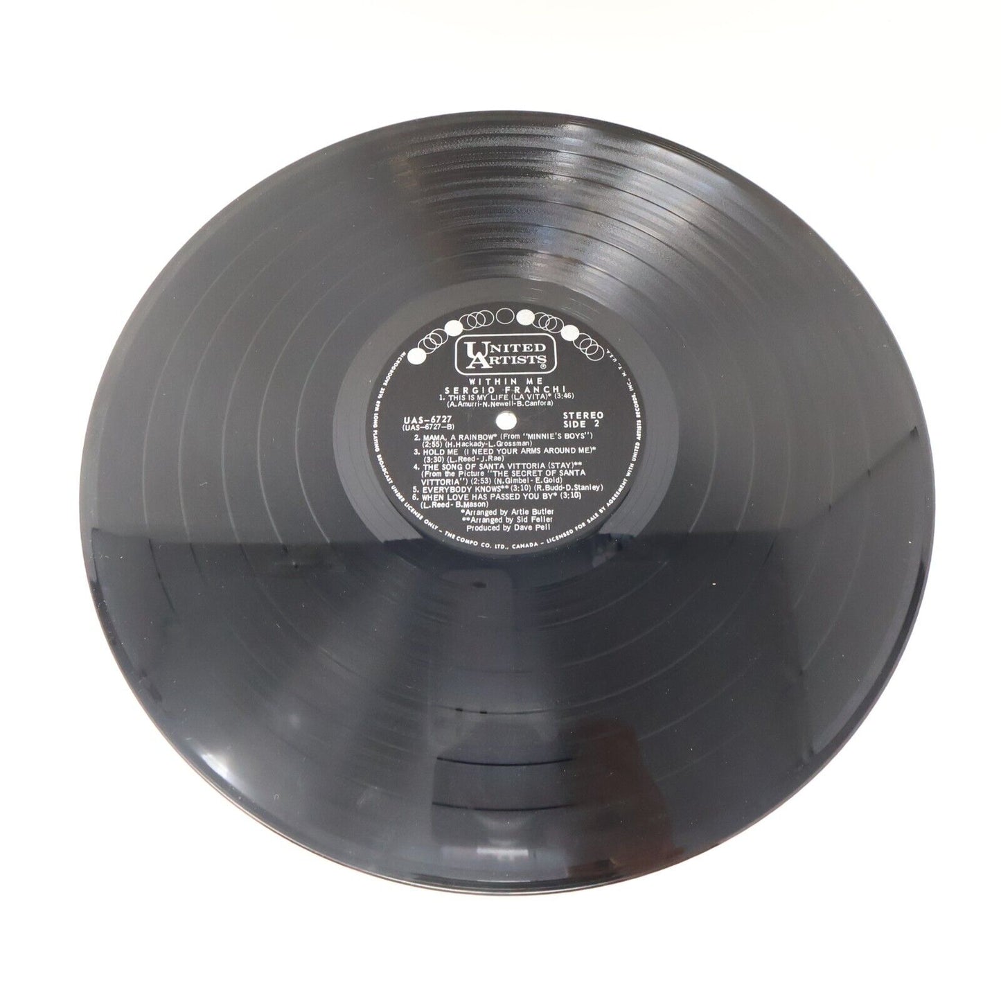 Sergio Franchi Within Me LP Record Vinyl UAS 6727 Granada This is My Life 1970s