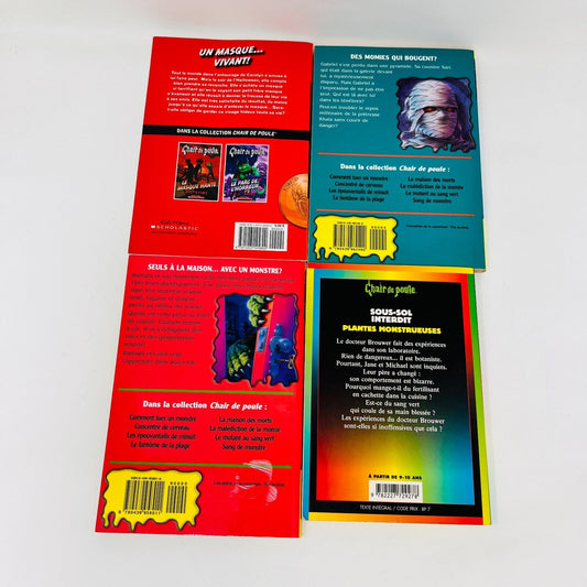 4x Chair de Poule Lot Goosebumps in French/Français R.L. Stine Le Masque Hanté