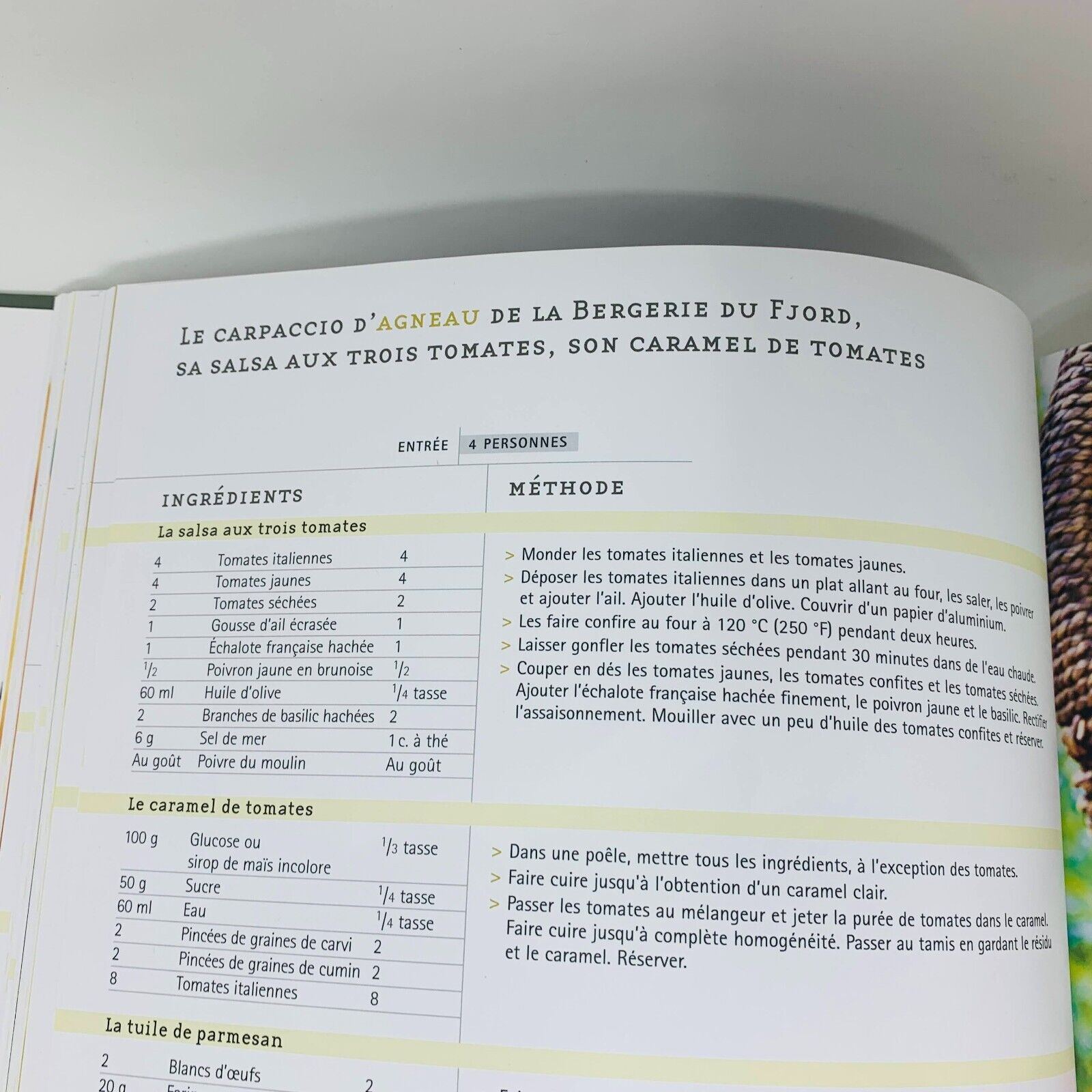 2004 Un Privilège à Votre Table Livre Cuisine Recettes Chef Diane Tremblay Signé