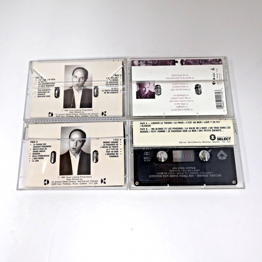 Michel Rivard Lot 4 Cassettes Maudit Bonheur/Trou dans le Ciel/Bonsoir mon Nom