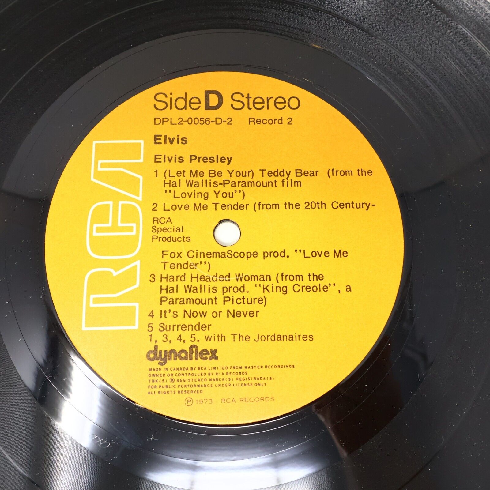 Elvis Presley Elvis Record 2x LP RCA Special Products DPL2-0056(e) 1973 Canada