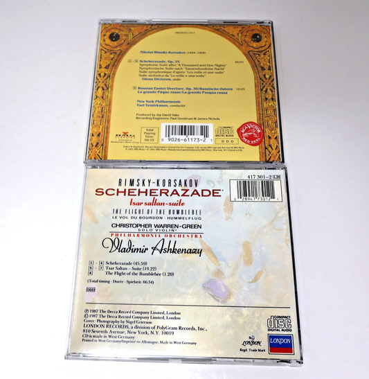 Rimsky-Korsakov Scheherezade 2 CD Lot Yuri Temirkanov/Ashkenazy/Warren-Green 80s
