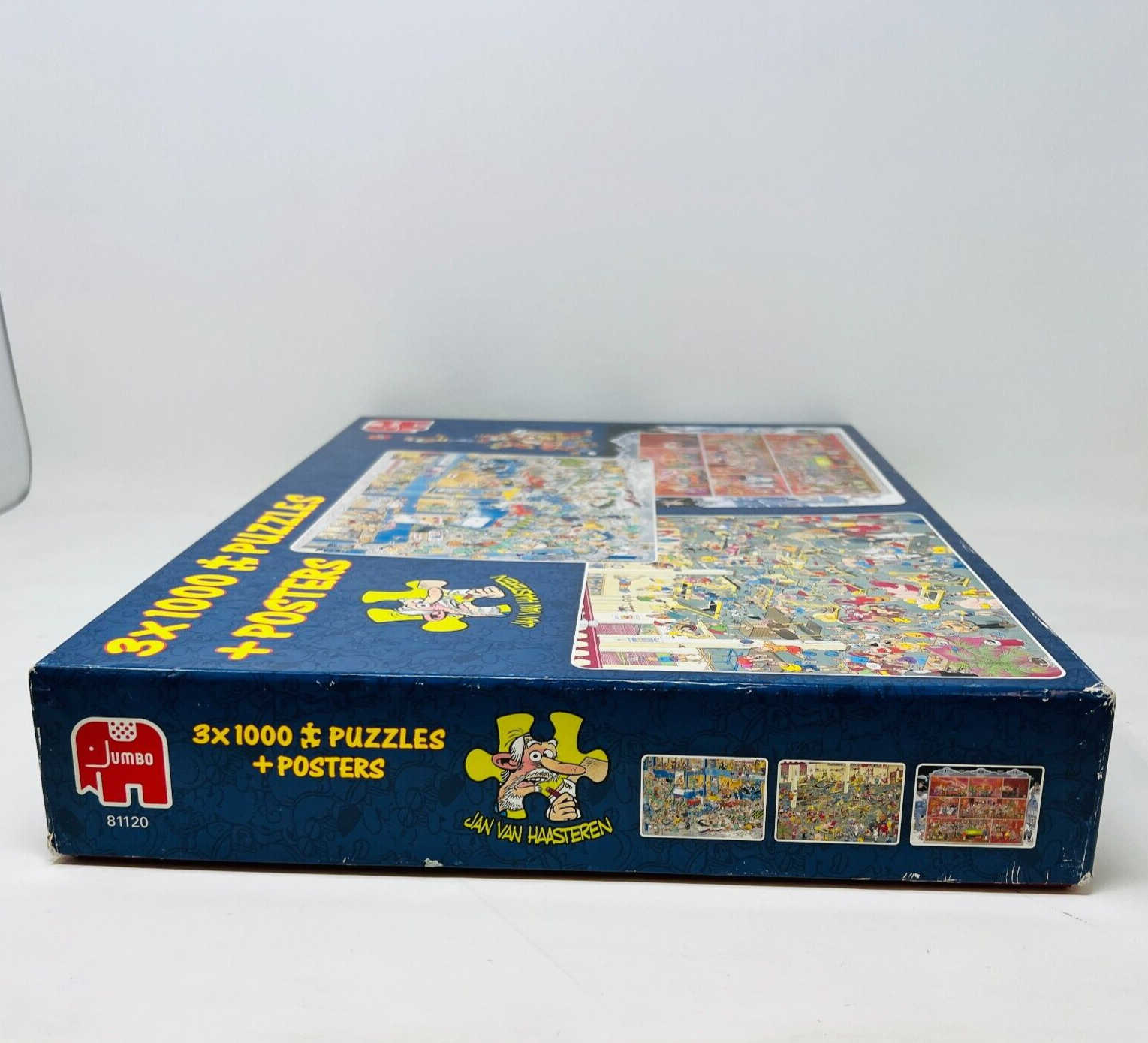 3x 1000 Puzzles + Posters 81120 Complete The Big Leak/Gym/Café Jan Van Haasteren