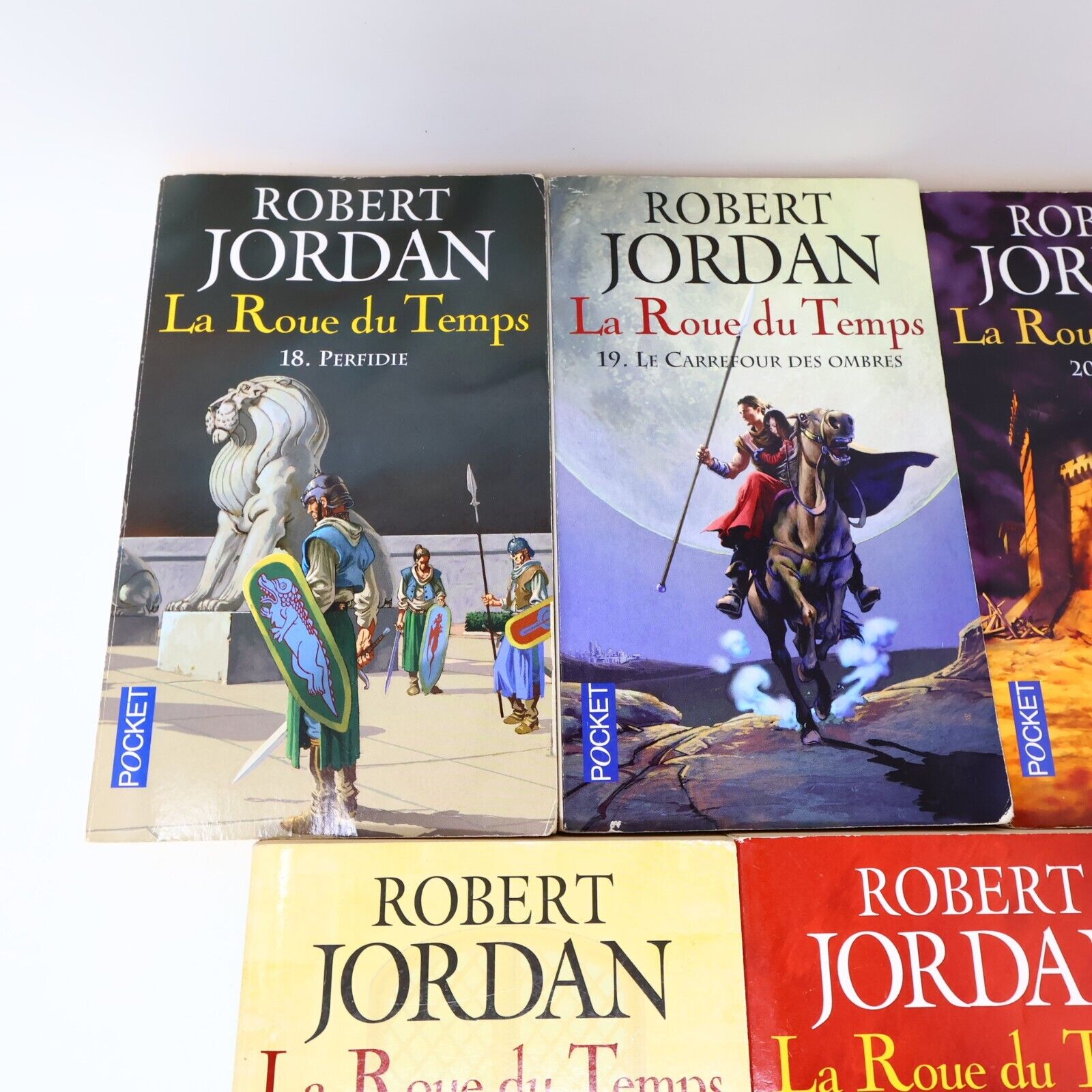 Lot 5 Livres La Roue du Temps #18-22 The Wheel of Time Robert Jordan Français PB