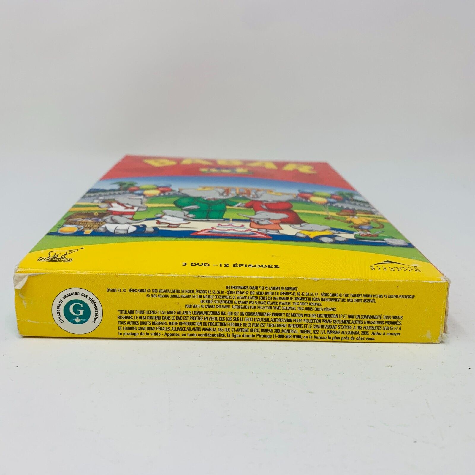 Babar 75 Ans d'Aventures! DVD Français & English Region 1 Testé Nelvana Coffret
