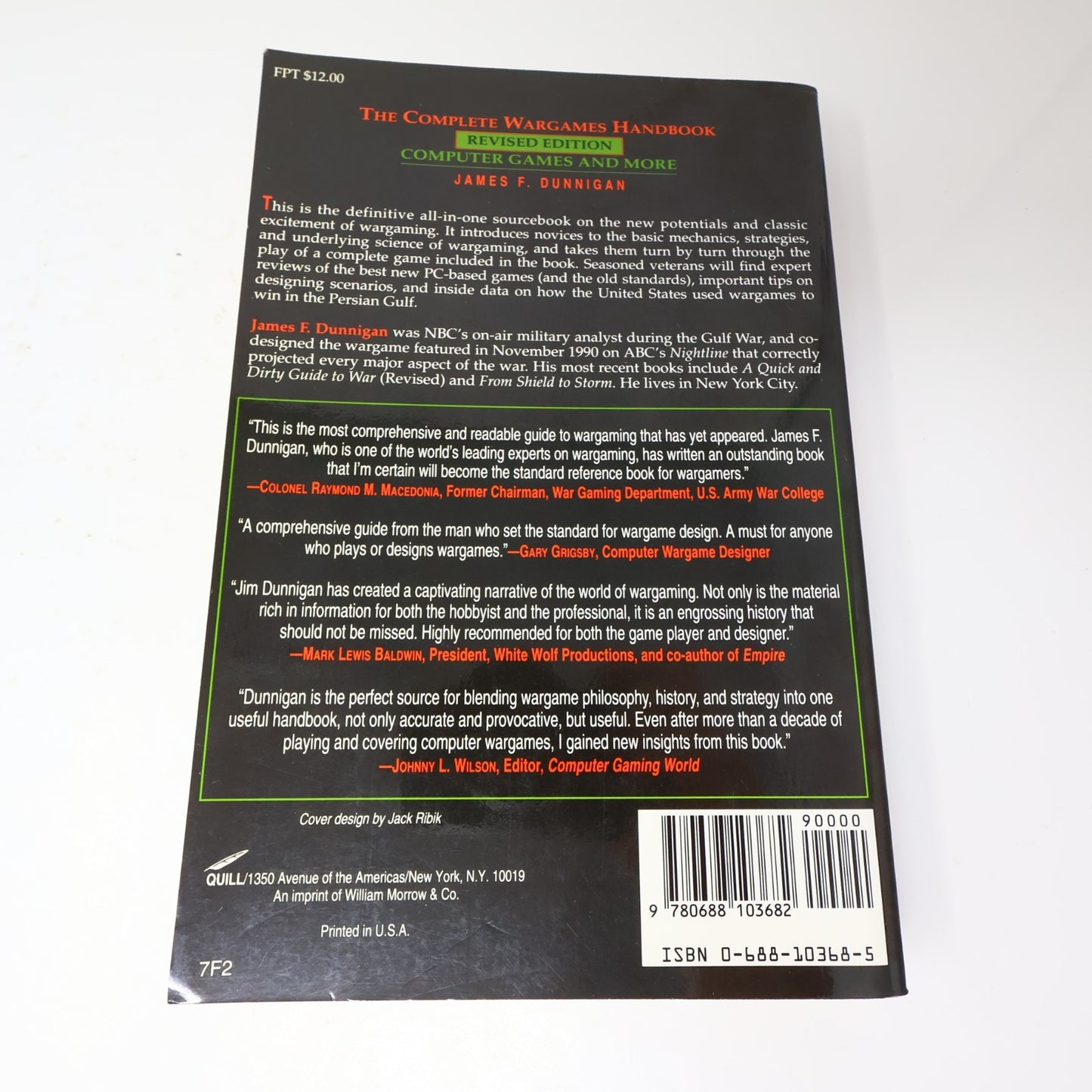 The Complete Wargames Handbook How to Play Design and Find Them Dunnigan 1992 PB