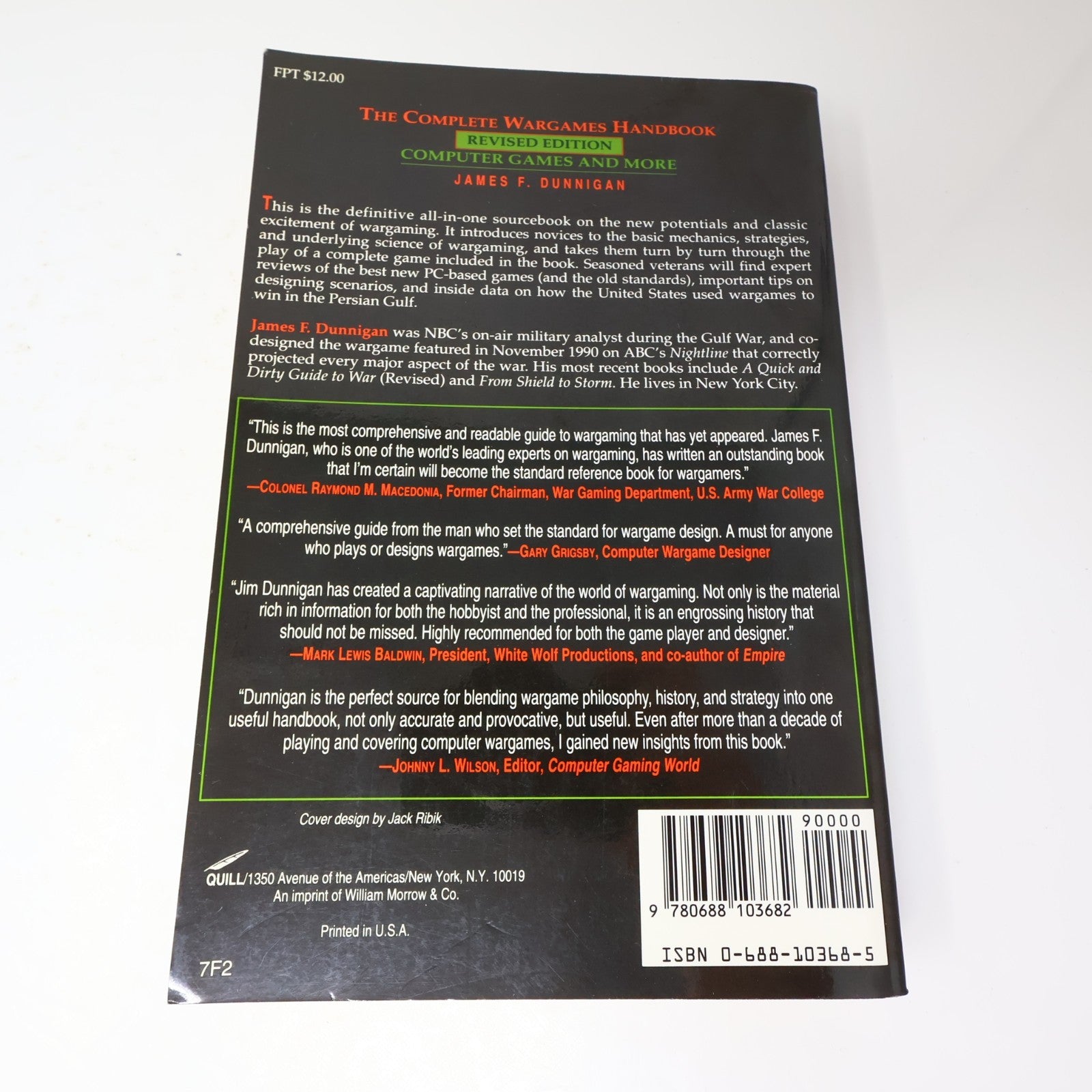 The Complete Wargames Handbook How to Play Design and Find Them Dunnigan 1992 PB