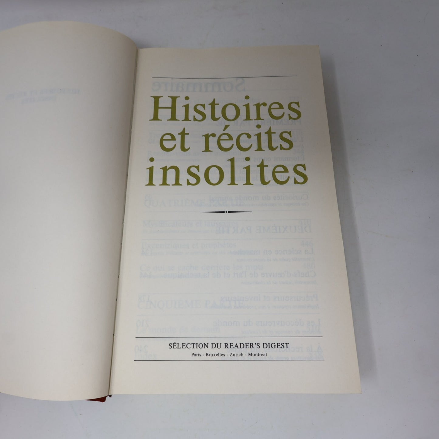 1979 Histoires et Récits Insolites Ésotérisme Reader's Digest Français Livre 70s