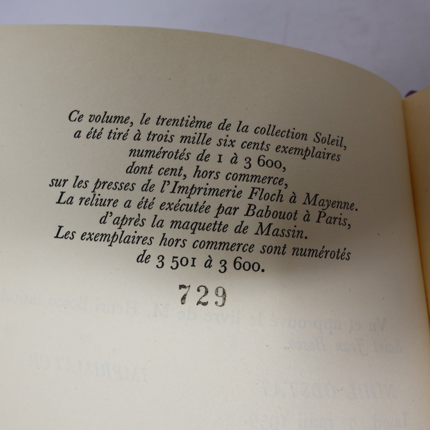 Henri Bosco Saint Jean Bosco Collection Soleil Gallimard 1959 HC French Numéroté
