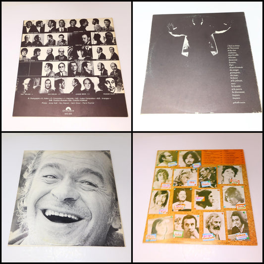 Serge Reggiani Lot 4 Disques Record Bon A Tirer/Éponyme Polydor Canada 70s VG+
