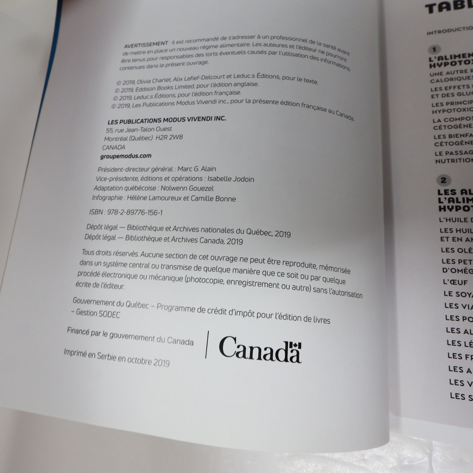 L'Alimentation Cétogène Hypotoxique Édition Québécoise Charlet/Lefief-Delcourt