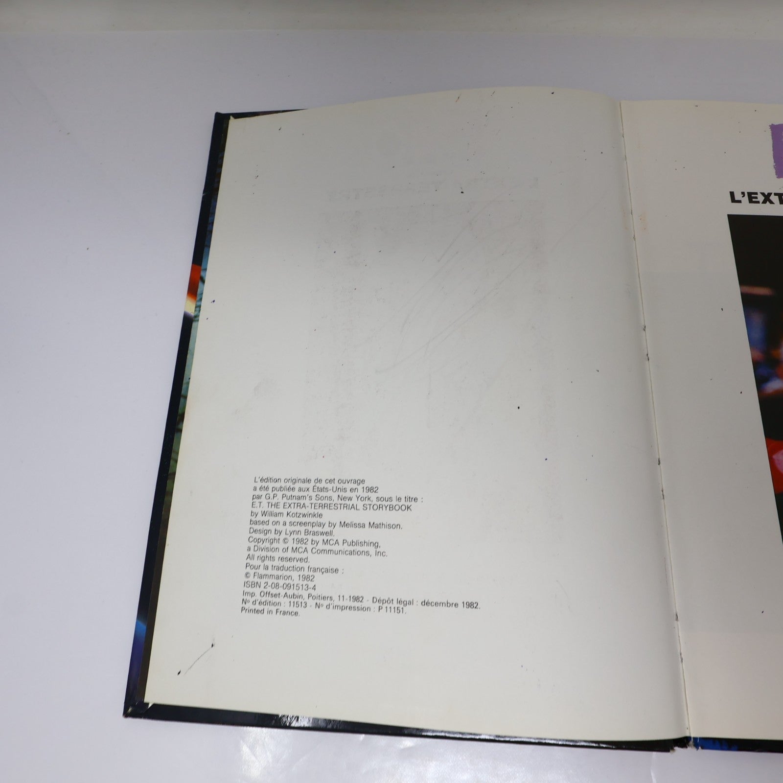 E.T. l'Album de l'Extra-Terrestre William Kotzwinkle Édition du Chat Perché 1982