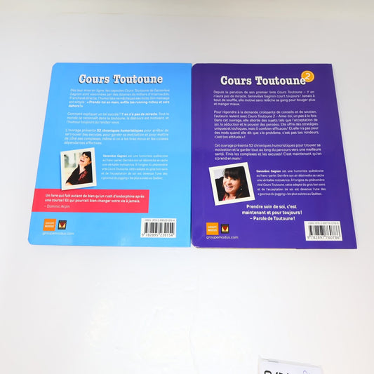 Cours Toutoune #1-2 Lot 2 Livres Geneviève Gagnon Motivation Humour Sport Modus