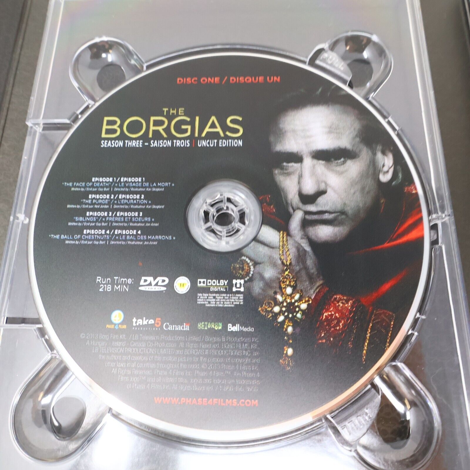 The Borgias Final Season #3 Uncut DVD Jeremy Irons 2014 NTSC English Français