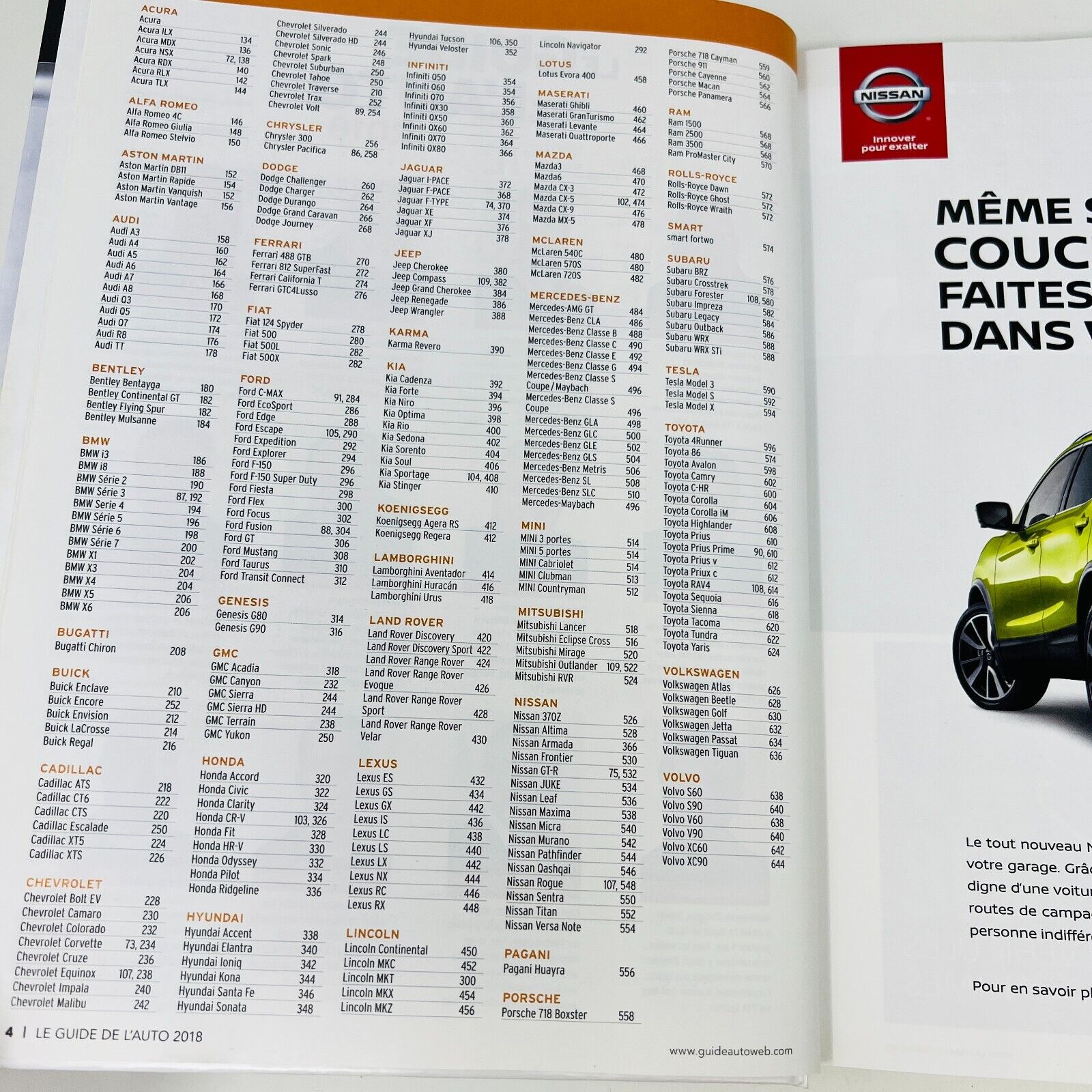 Le Guide de l'Auto 2018 de Denis Duquet/Gabriel Gélinas/Marc Lachapelle Voitures