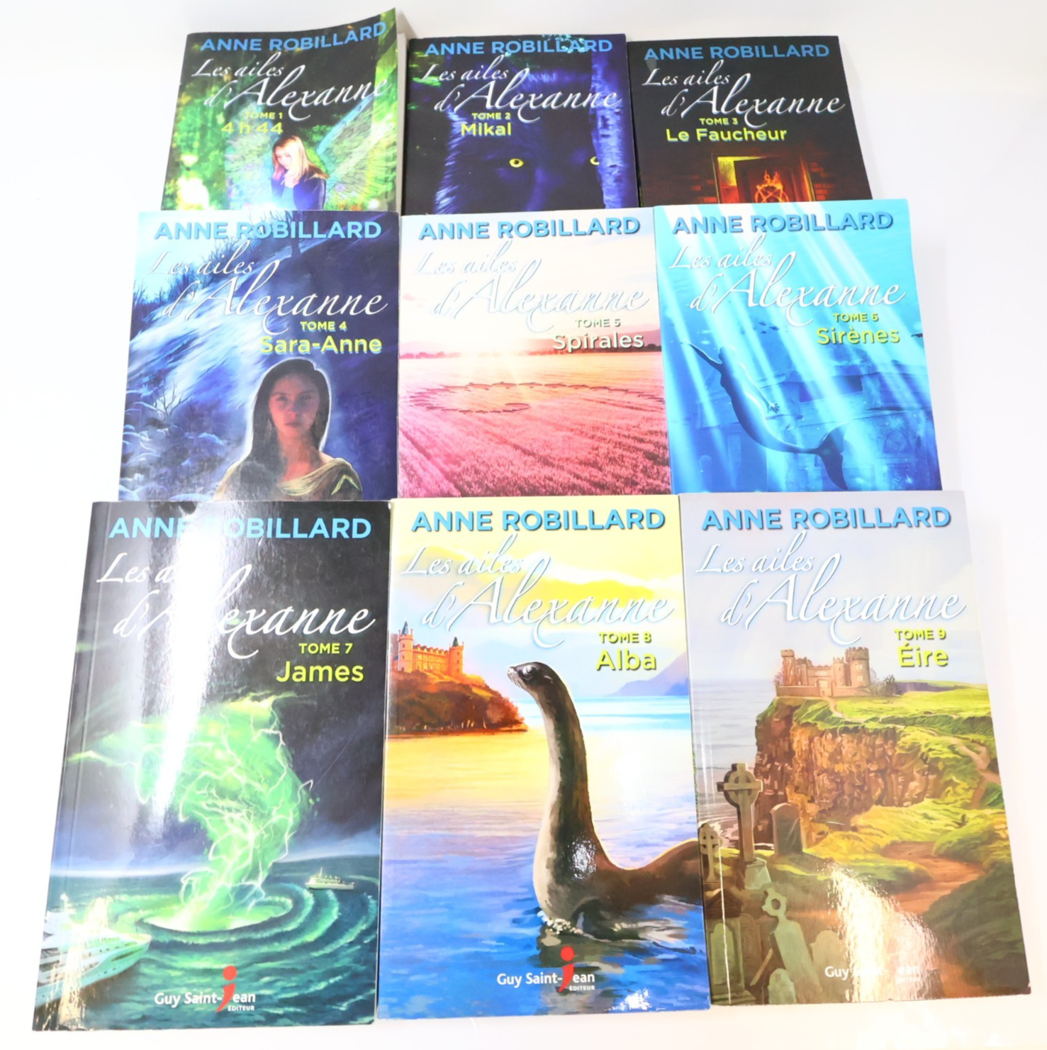 Les Ailes d'Alexanne #1-9 Lot 9 Livres Anne Robillard 4H44/Mikal/Le Faucheur PB