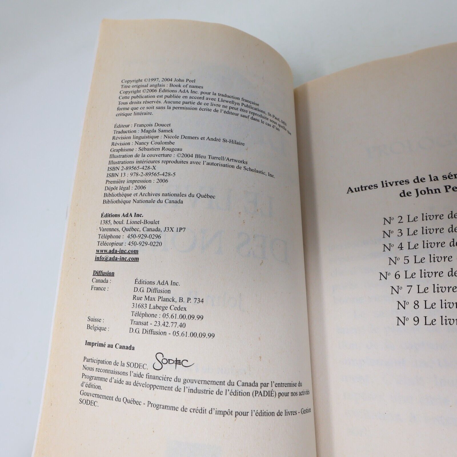 Lot 10 Livres Les Mondes de la Magie du Diadème #1-10 de John Peel Ada Français