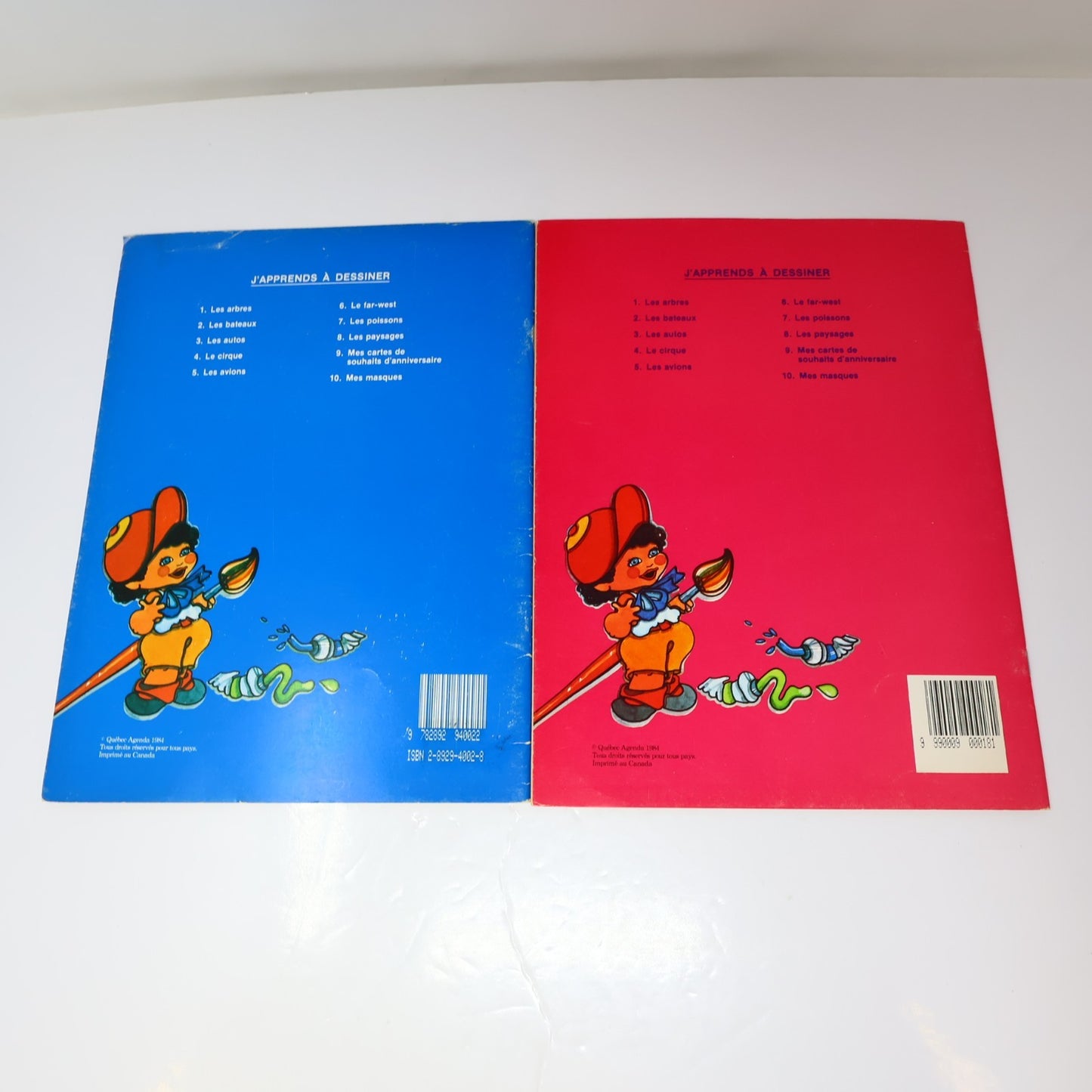 J'Apprends à Dessiner Lot 7 Livres à Colorier Québec Agenda Poissons/Espace 1984