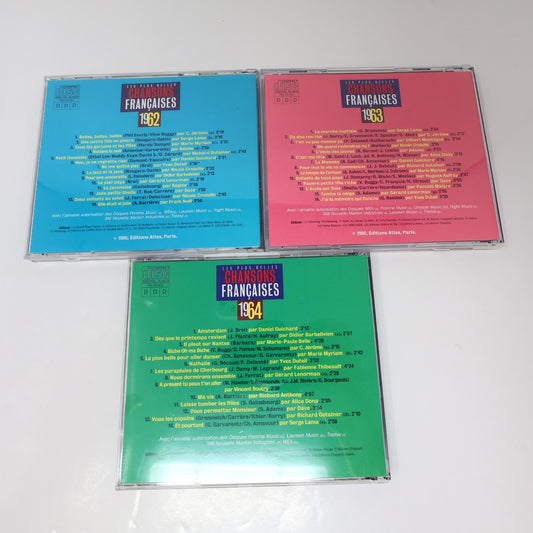 Les Plus Belles Chansons Françaises 1962-1963-1964 Lot 3 CD Lama/Adamo/Duteil