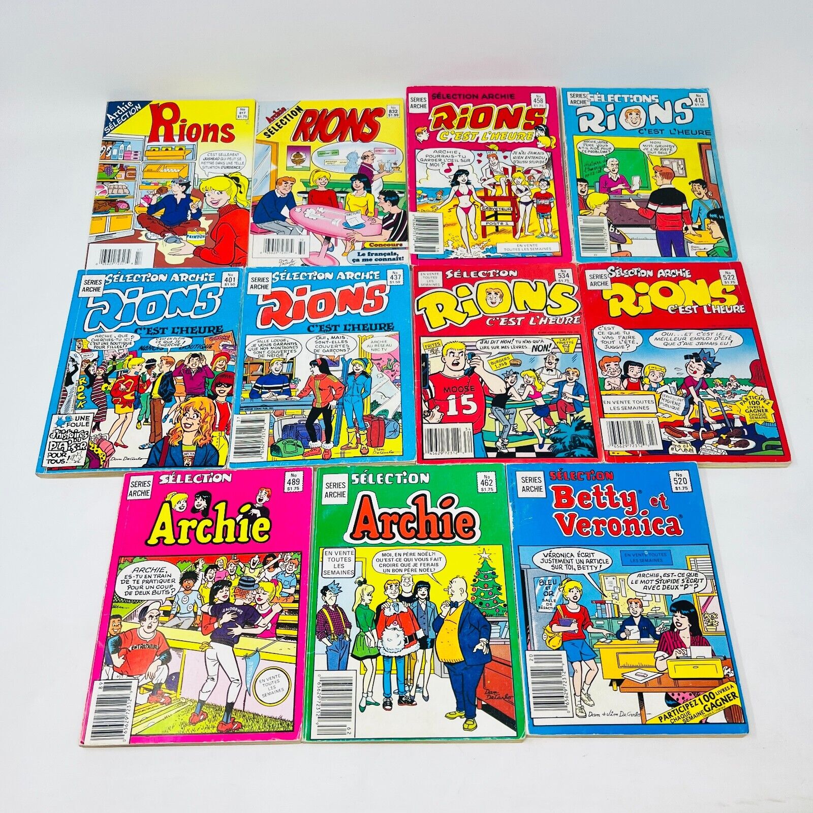 11x Archie Rions/Sélection/Betty et Veronica Français Héritage EH Comics BD Lot