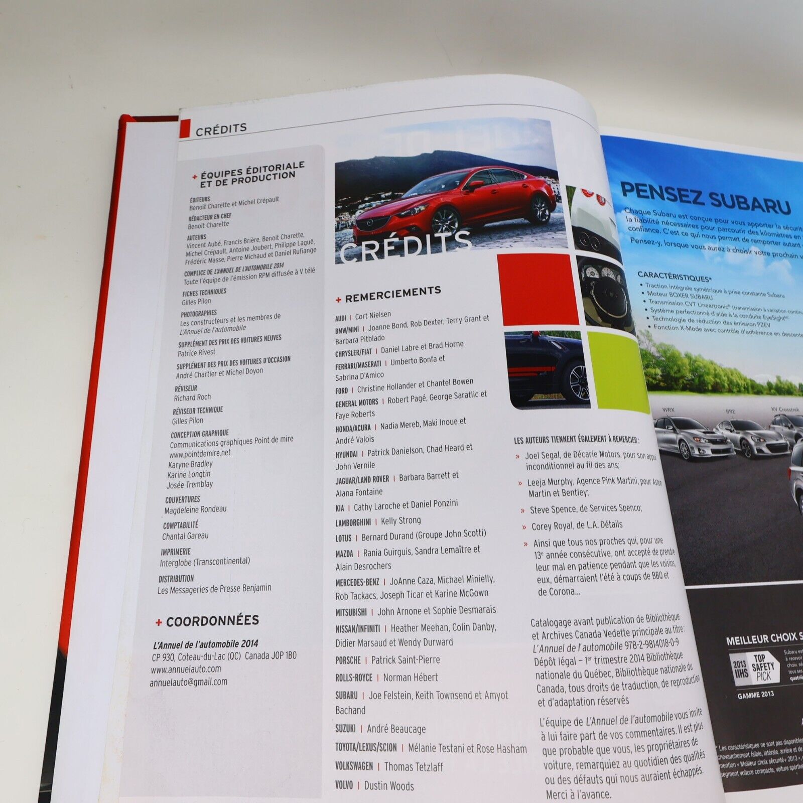 L'Annuel de l'Automobile 2014 Français Hardcover Livre 2010s Chars Autos French