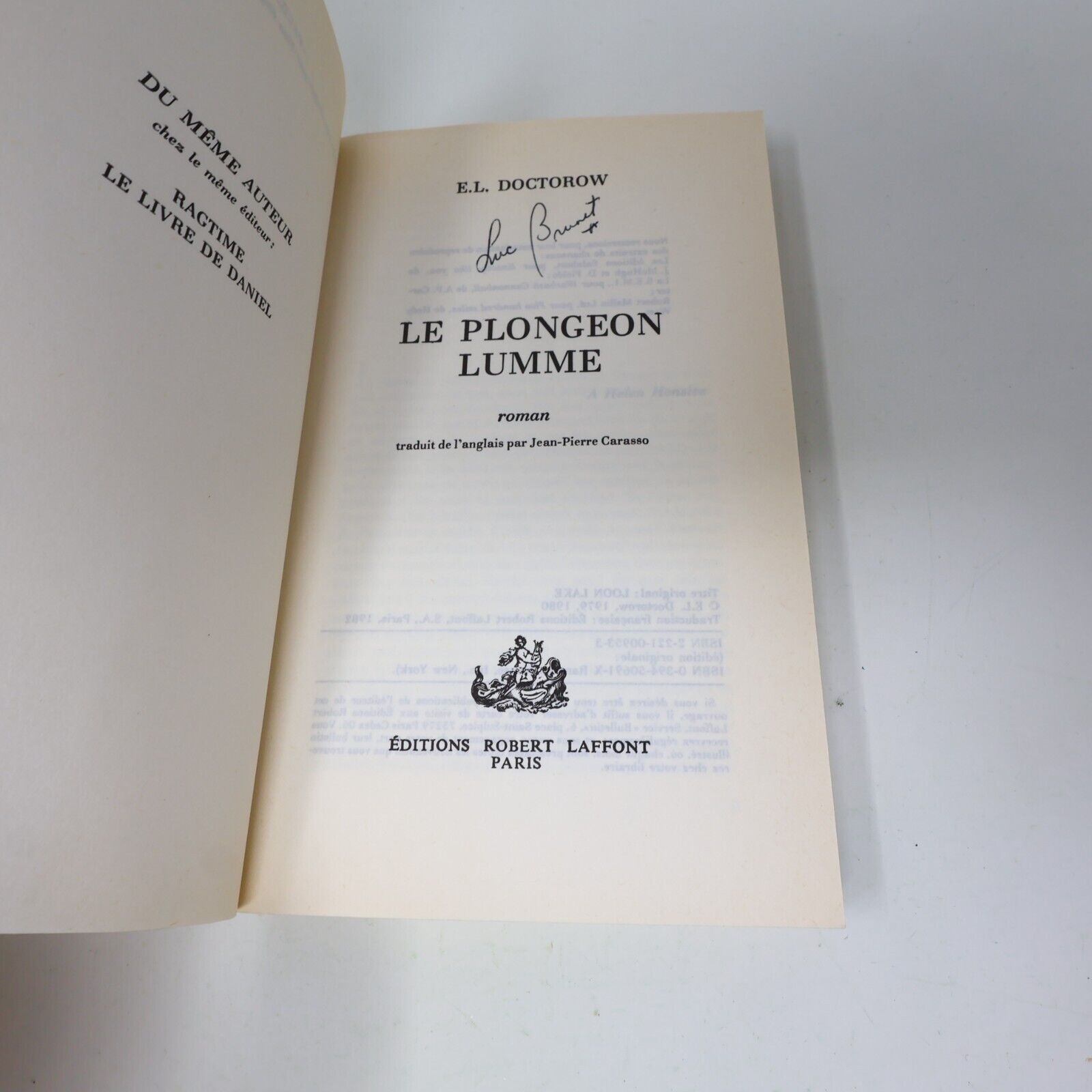 Lot 2 Edgar-Lawrence Doctorow Le Plongeon Lumme Le Livre de Daniel Français 80s