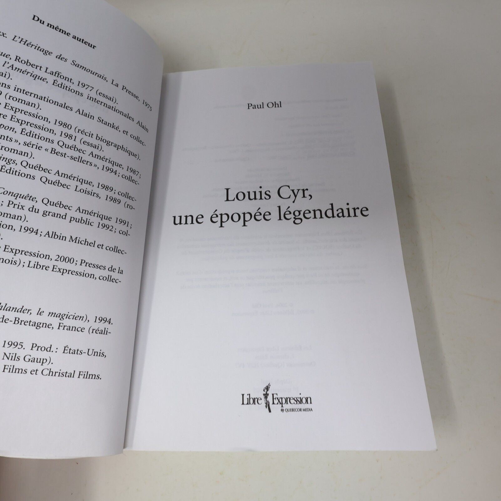 2005 Louis Cyr une Épopée Légendaire Paul Ohl Biographie Québec Libre Expression