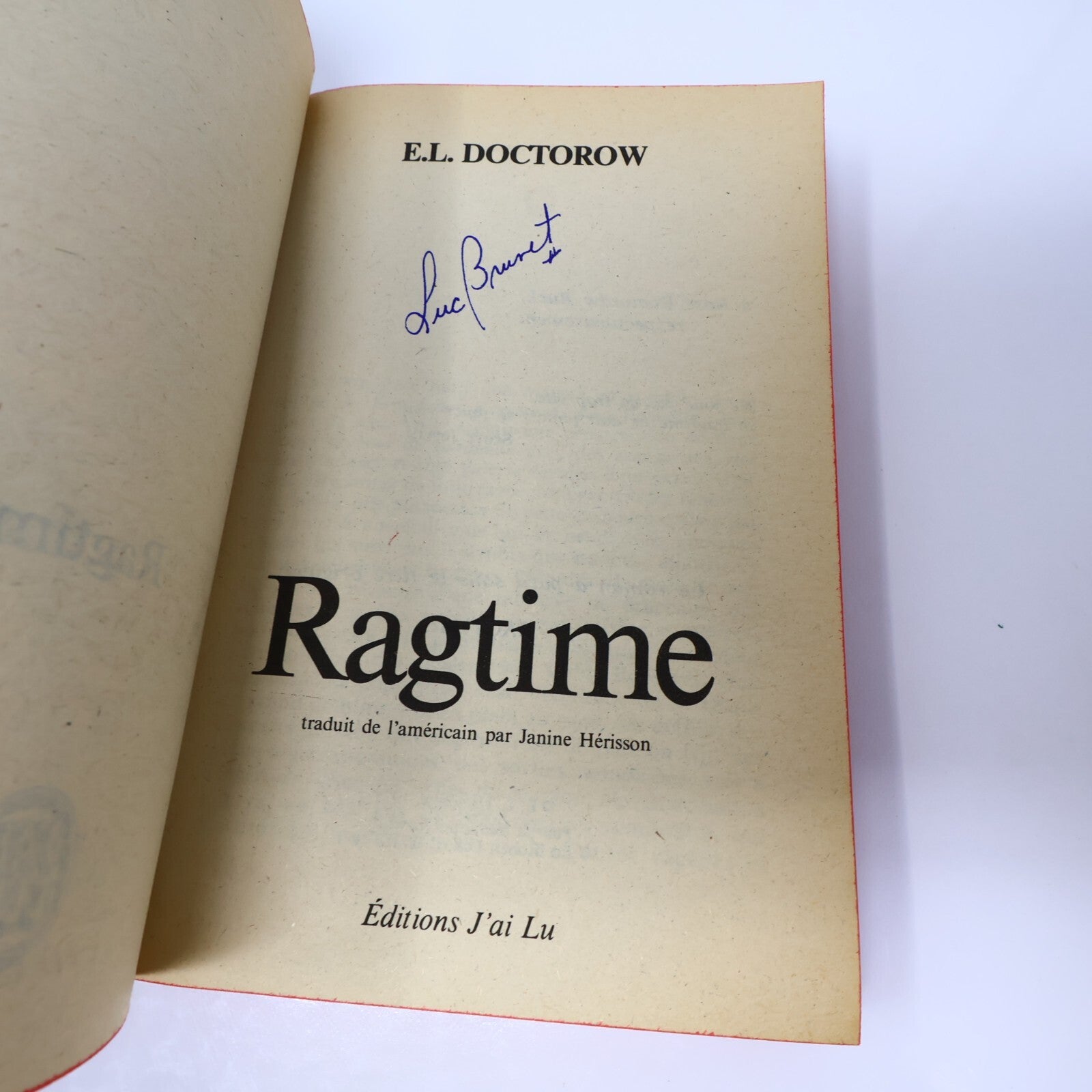 Ragtime Edgar Lawrence Doctorow J'ai Lu 1982 Fiction Historique Film Français PB